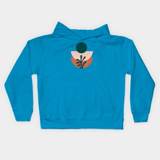 Boho Shapes and leaf Kids Hoodie